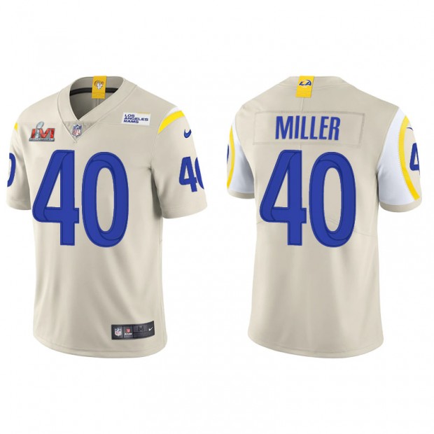 Men's Los Angeles Rams Von Miller Bone Super Bowl LVI Vapor Limited Jersey