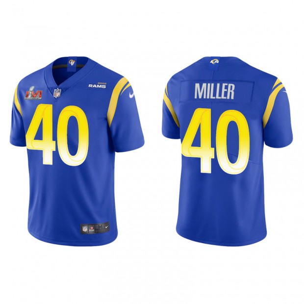 Men's Los Angeles Rams Von Miller Royal Super Bowl LVI Vapor Limited Jersey