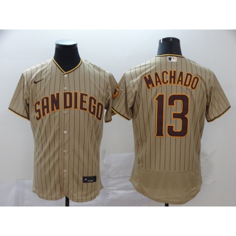 Manny Machado #13 San Diego Padres Tan Brown Alternate 2020 Jersey