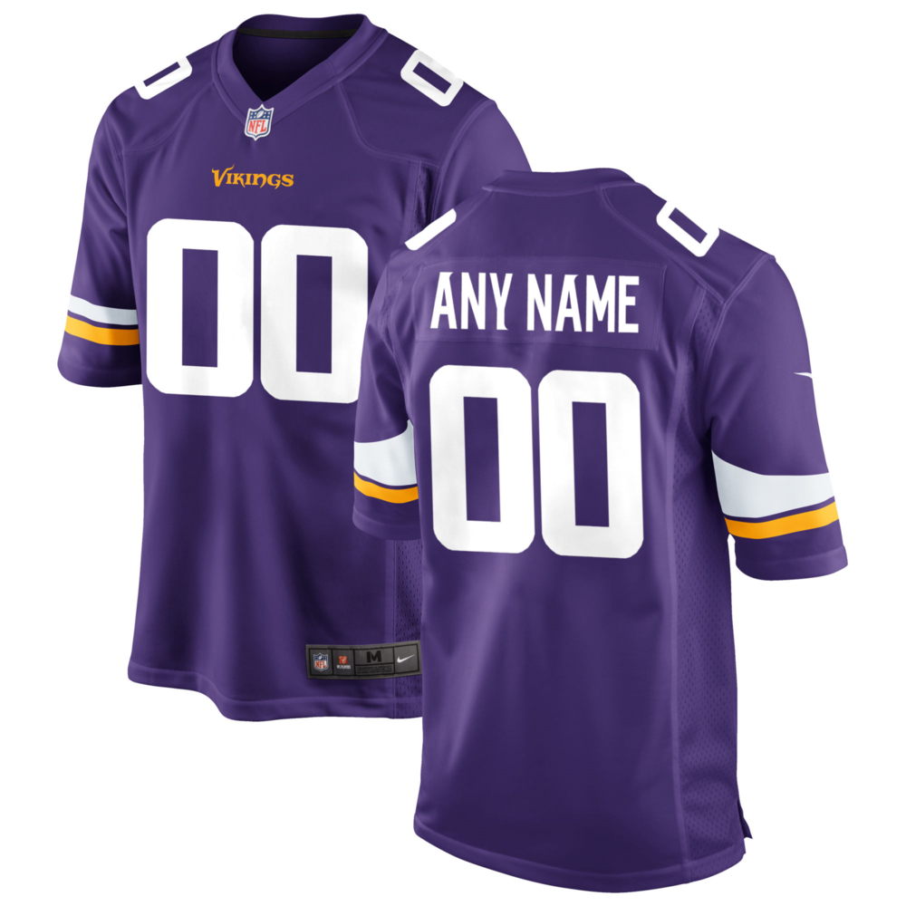 Minnesota Vikings Purple Custom Game Jersey