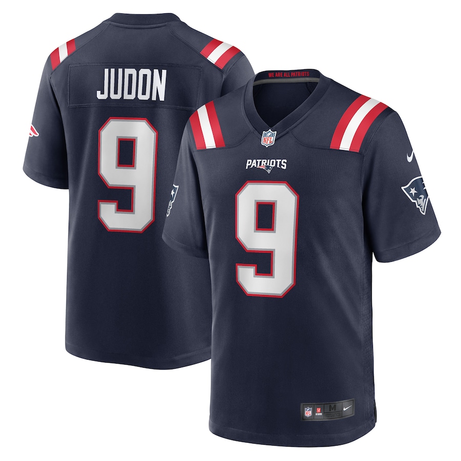 Men's New England Patriots #9 Matthew Judon Navy Game Jersey