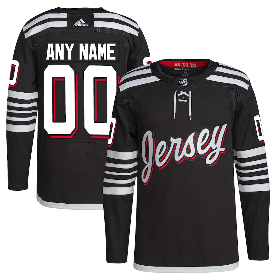 Men's New Jersey Devils Black 2021/22 Alternate Primegreen Pro Custom Jersey
