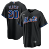 New York Mets #20 Pete Alonso Black 2022 Alternate Jersey