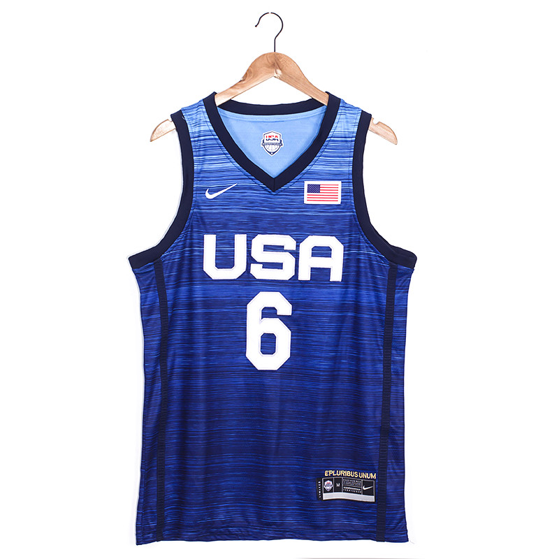 Men's Damian Lillard 6 Navy USA 2021 Basketball Jersey