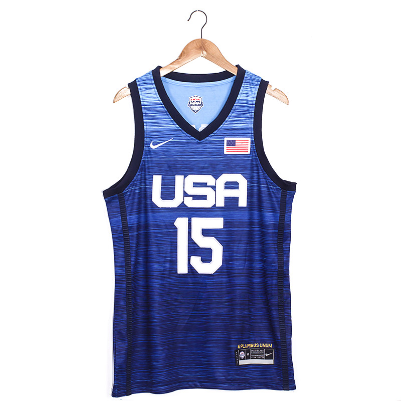 Men's Devin Booker 15 Navy USA 2021 Basketball Player Jersey