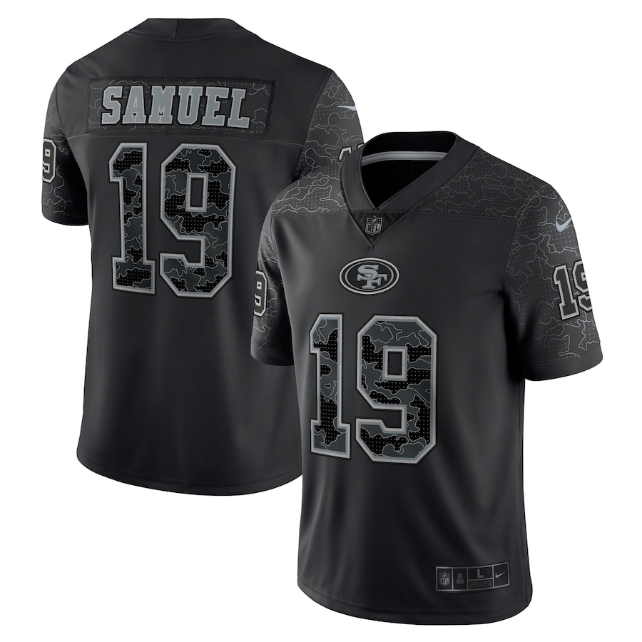 Deebo Samuel #19 San Francisco 49ers Black Reflective Limited Jersey