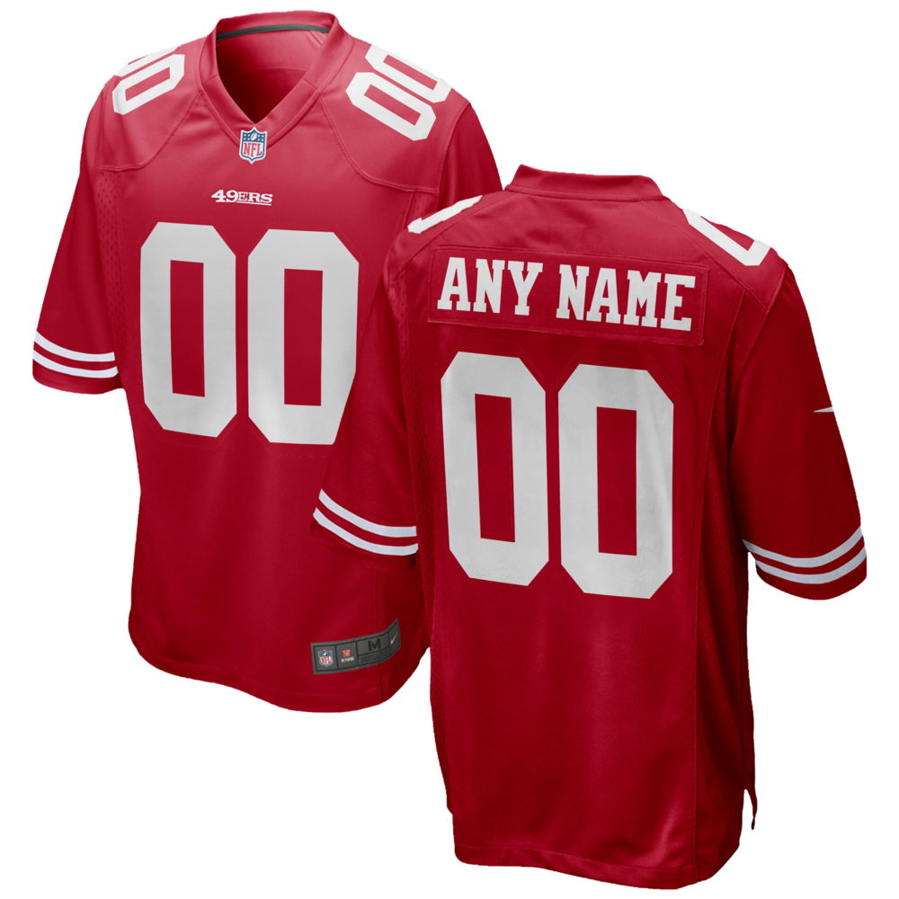 San Francisco 49ers Red Custom Game Jersey