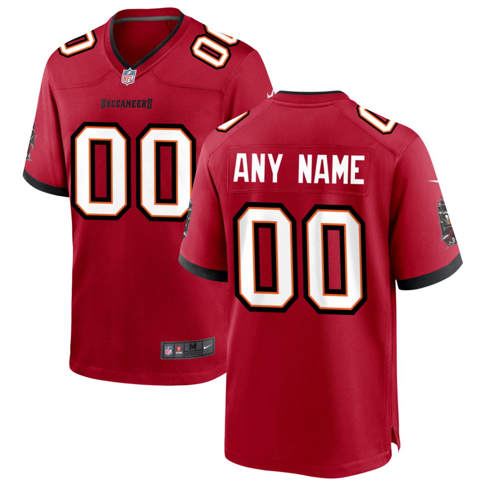 Tampa Bay Buccaneers Red Custom Game Jersey