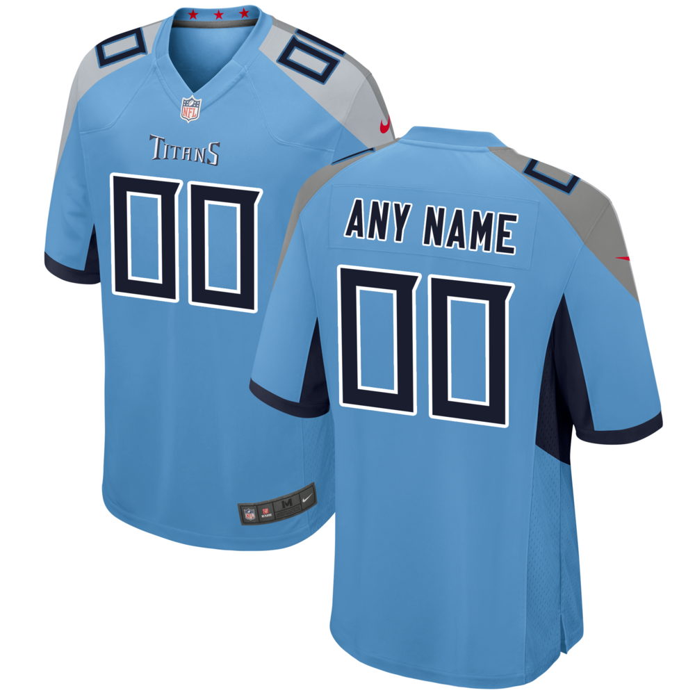 Tennessee Titans Blue Custom Game Jersey