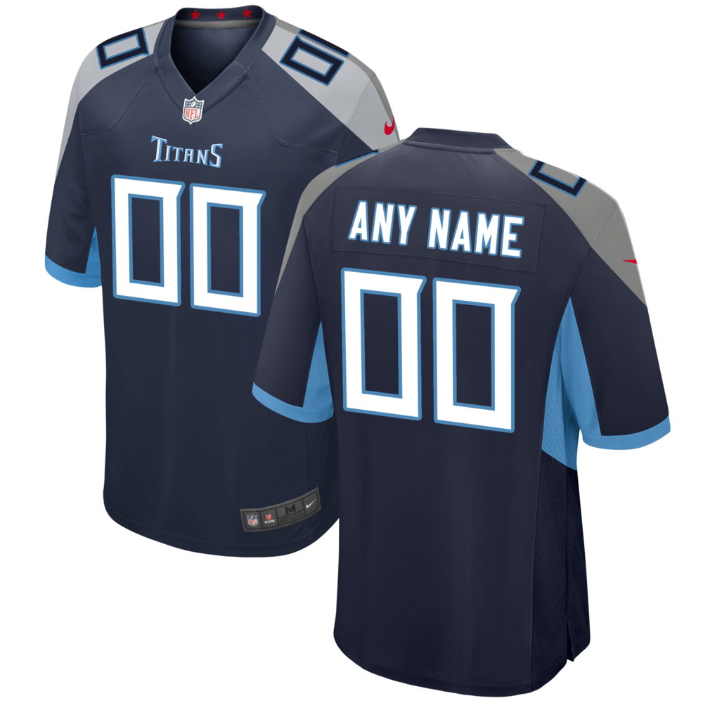 Tennessee Titans Navy Custom Game Jersey