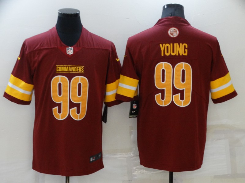 Men's Washington Commanders Football Team Chase Young Burgundy Game Jersey