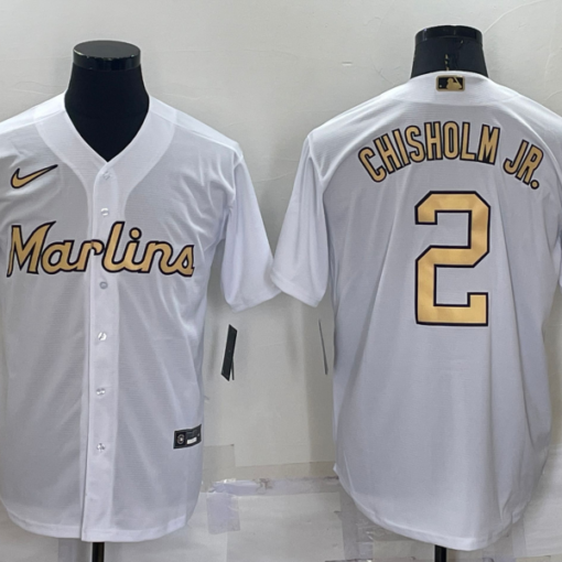 Miami Marlins #2 Jazz Chisholm Jr. 2022 MLB All-Star Game Jersey - White