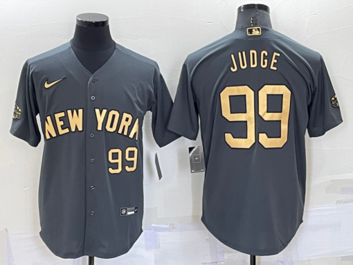 New York Yankees #99 Aaron Judge 2022 MLB All-Star Game Jersey - Charcoal