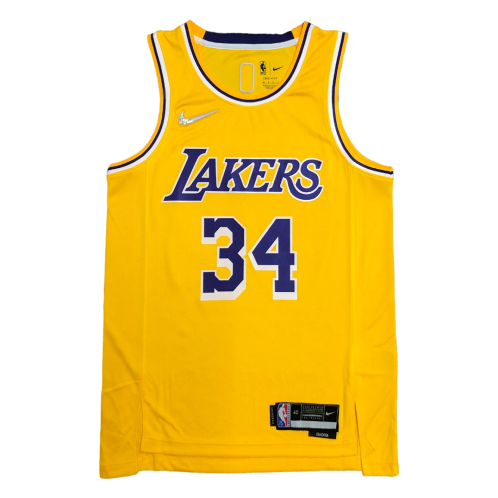 Shaquille O’Neal #34 Los Angeles Lakers 2021-22 Gold Jersey