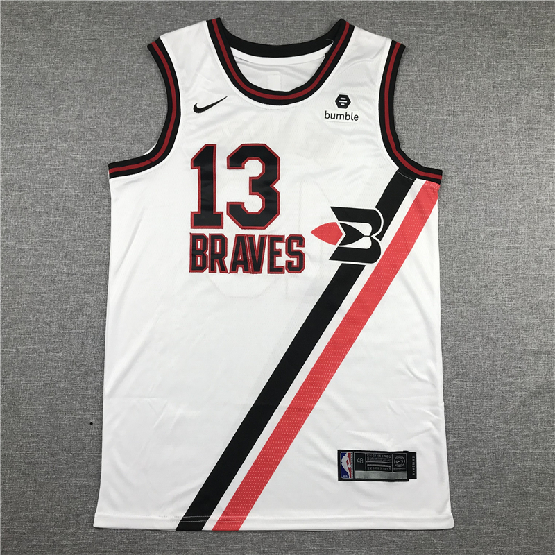 Paul George 13 Clippers 2019-20 White Throwback Buffalo Braves Jersey