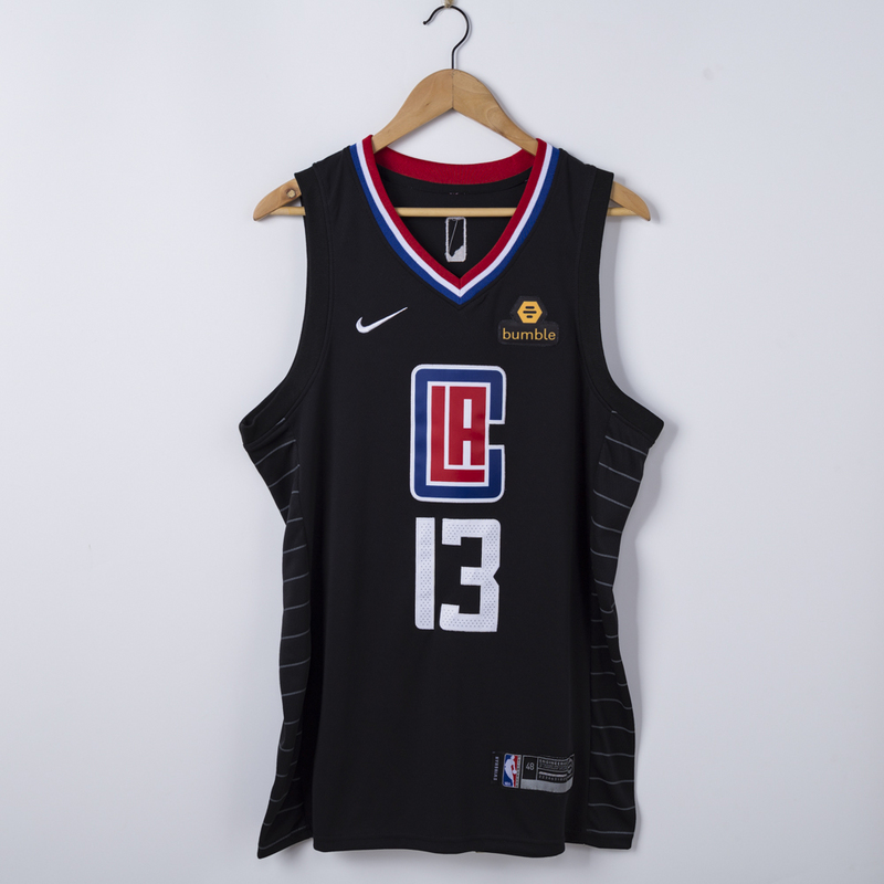 Paul George 13 Los Angeles Clippers 2020 Black Jersey