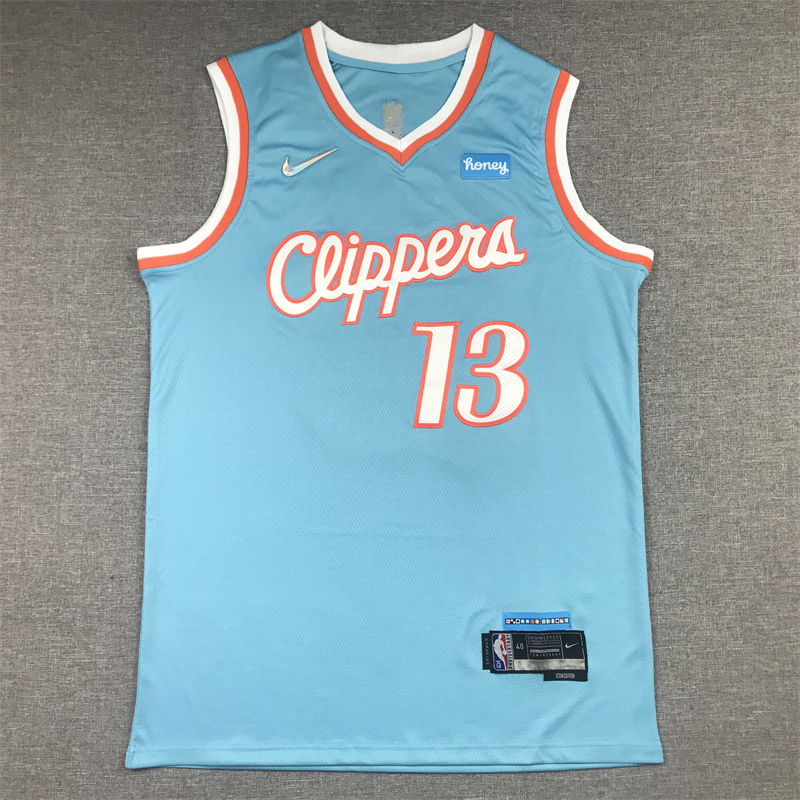Paul George 13 Los Angeles Clippers 2021-22 Blue City Edition Swingman Jersey