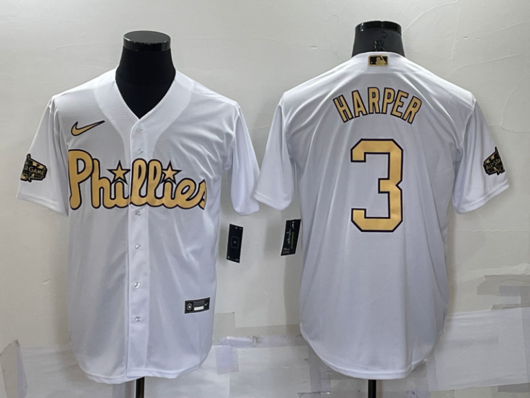 Philadelphia Phillies 3 Bryce Harper 2022 MLB AllStar Game Jersey