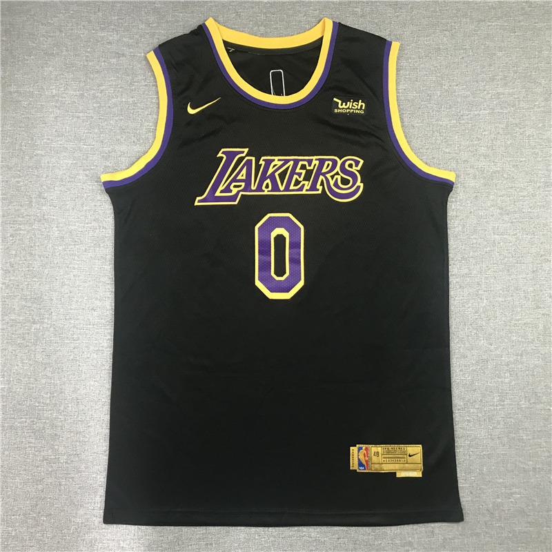 Russell Westbrook 0 Los Angeles Lakers 2021 Black Earned Edition Jersey