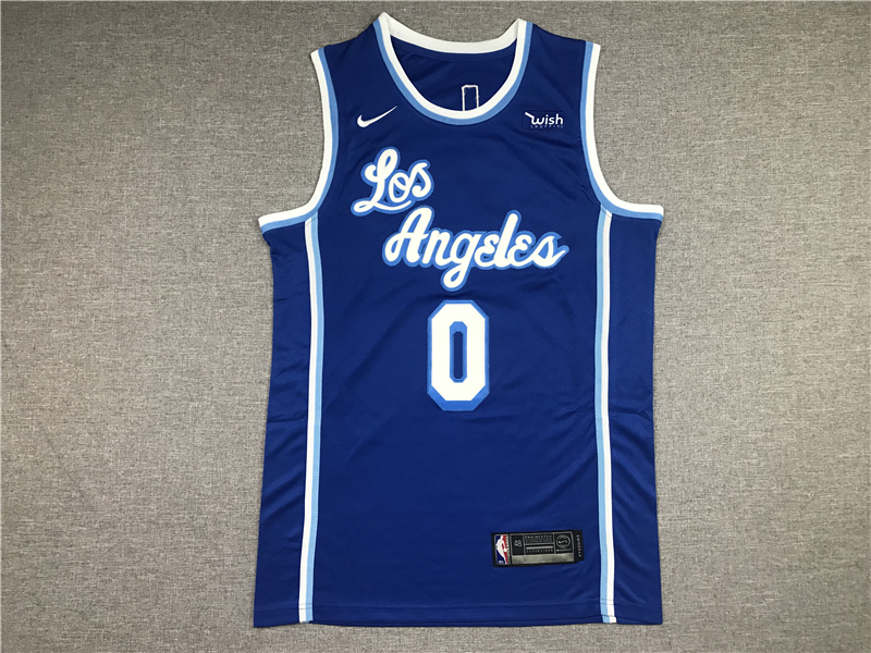 Russell Westbrook 0 Los Angeles Lakers Blue 2021 Classic Edition Swingman Jersey