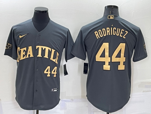 Seattle Mariners #44 Julio Rodriguez 2022 MLB All-Star Game Jersey - Charcoal