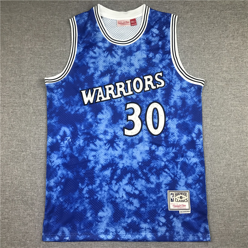 Stephen Curry 30 Golden State Warriors 1990-91 Galaxy Swingman Blue Jersey