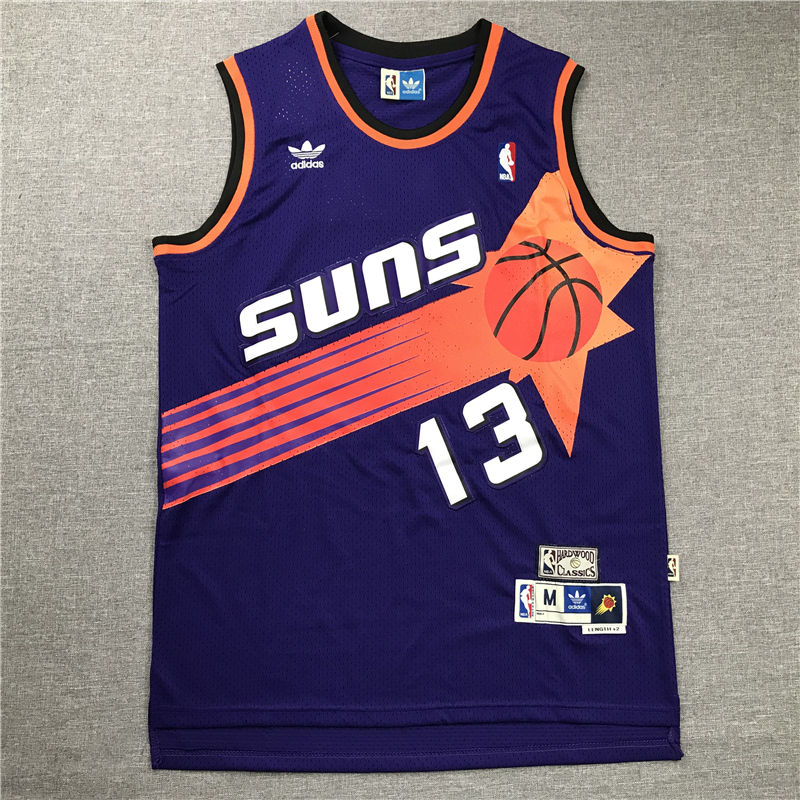 Steve Nash 13 Phoenix Suns Purple Throwback Jersey