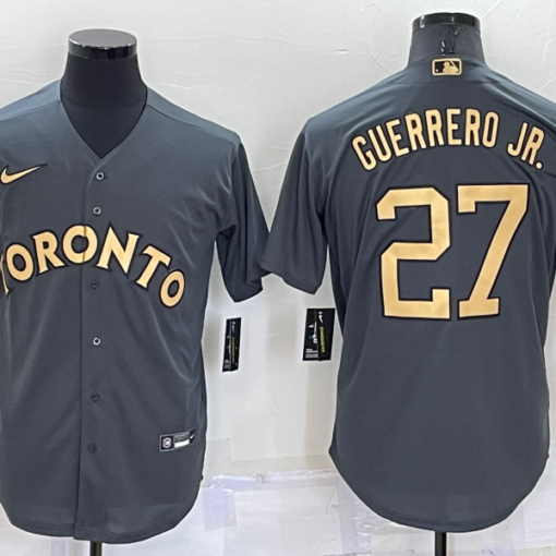 Toronto Blue Jays #27 Vladimir Guerrero Jr. 2022 MLB All-Star Game Jersey - Charcoal