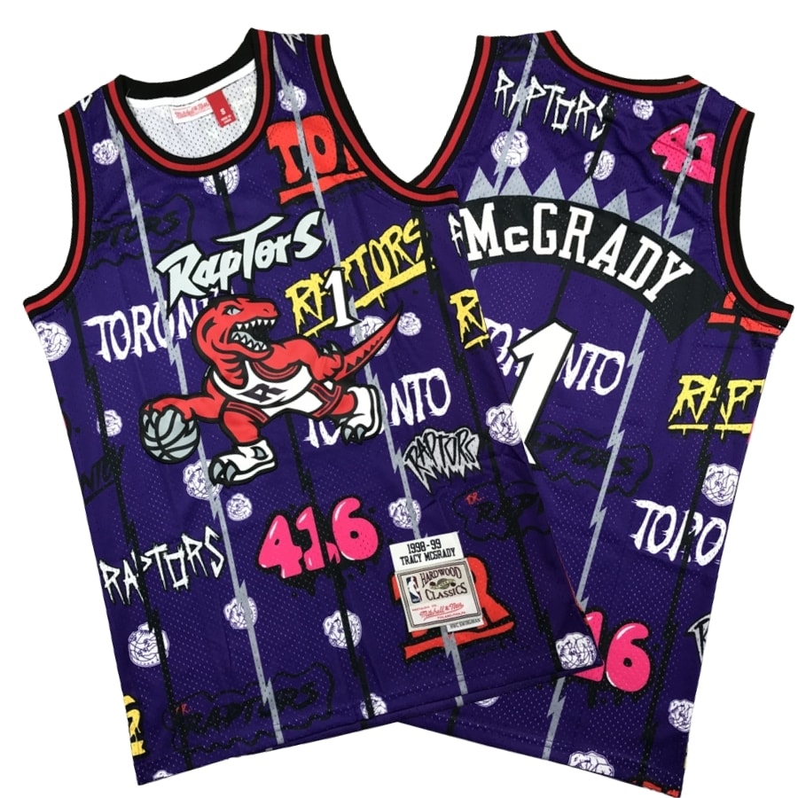Tracy McGrady Toronto Raptors Purple Slap Sticker Jersey Tracy McGrady Toronto Raptors Purple Slap Sticker Jersey