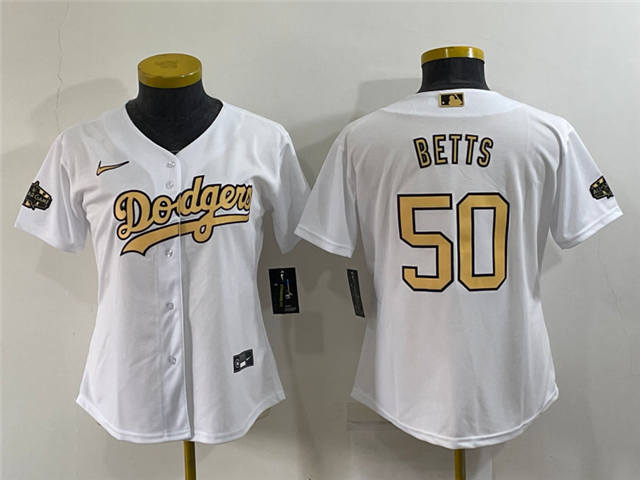 Women Mookie Betts Los Angeles Dodgers 2022 All-Star Game Jersey – White