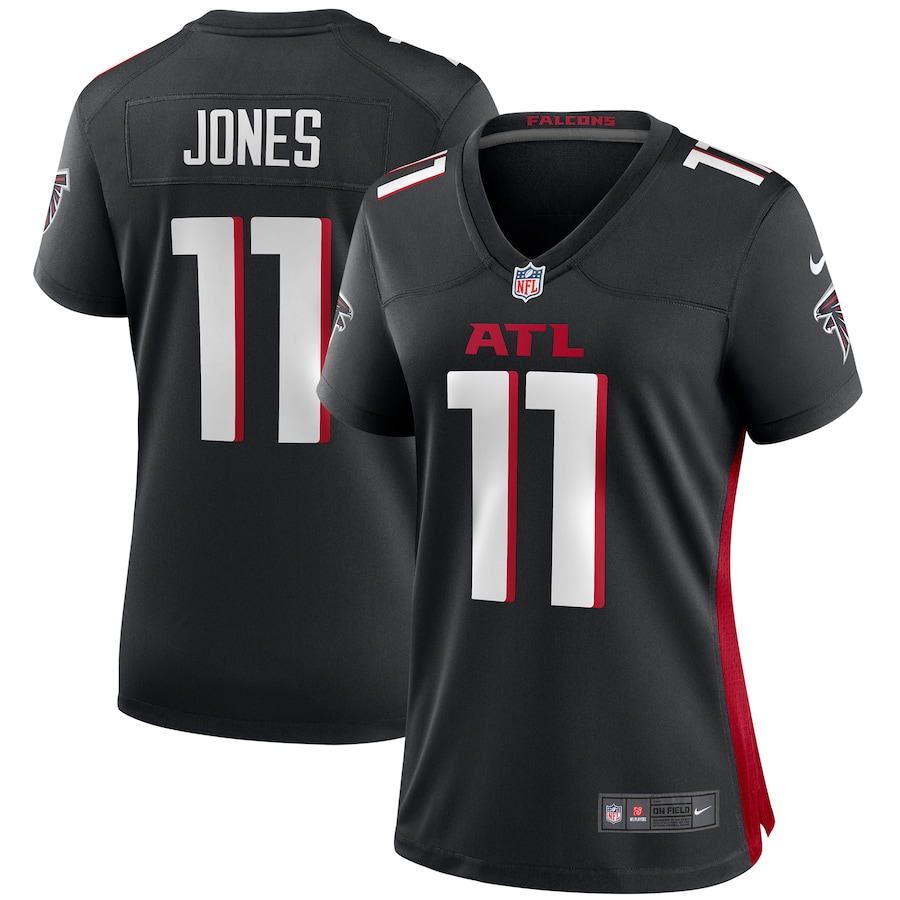 Women's Atlanta Falcons #11 Julio Jones Black Player Game Jersey