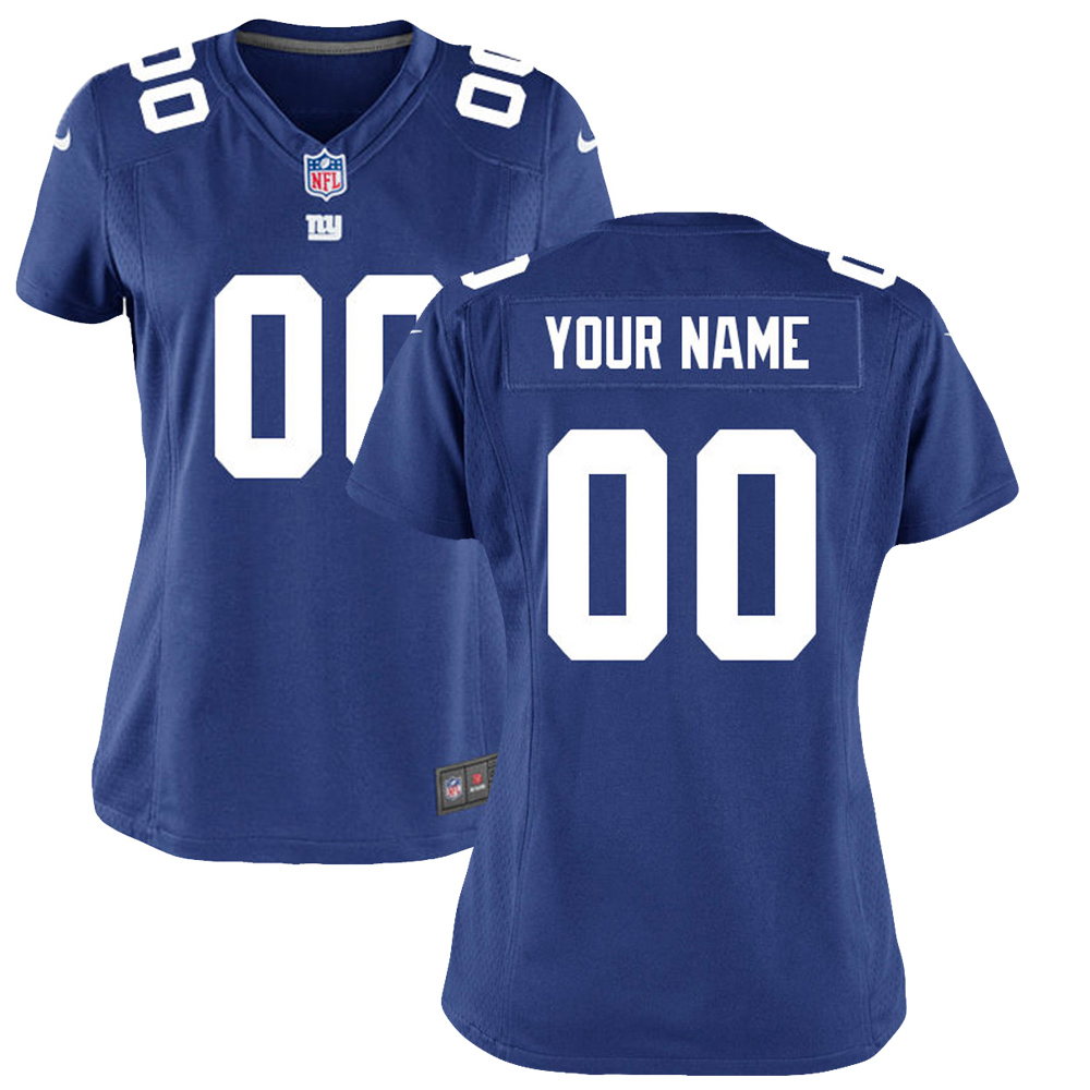 Women's New York Giants Royal Customized Game Jersey