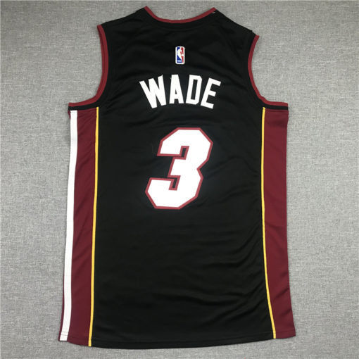 Dwyane Wade 3 Miami Heat 2018-19 Icon Black Jersey