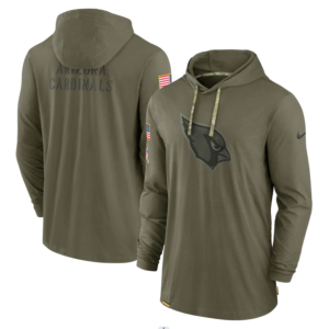 Arizona Cardinals 2022 Salute To Service Tonal Pullover Hoodie Olive