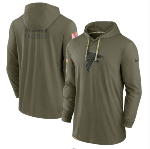 Atlanta Falcons 2022 Salute To Service Tonal Pullover Hoodie Olive