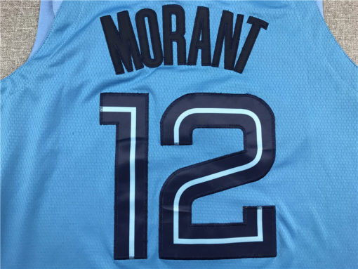 Ja Morant 12 Memphis Grizzlies 2020/21 Light Blue Statement Edition Jersey