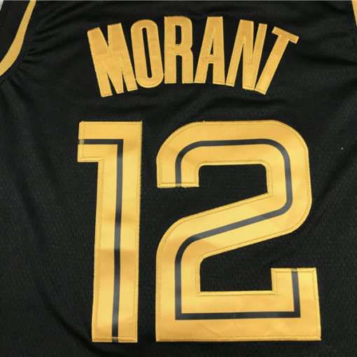 Ja Morant 12 Memphis Grizzlies Black Golden Edition Swingman Jersey