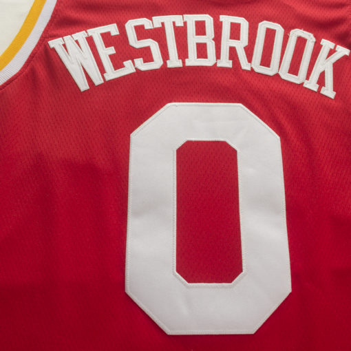 Houston Rockets 0 Russell Westbrook 2019-20 Red Hardwood Classics Jersey