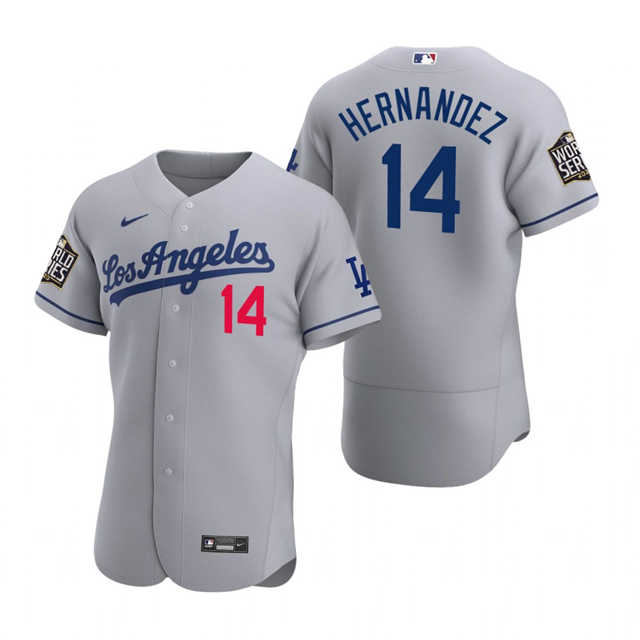 Enrique Hernandez #14 Los Angeles Dodgers 2020 Gray World Series Jersey