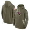 Men's Arizona Cardinals  Olive 2022 Salute To Service Therma Performance Pullover Hoodie