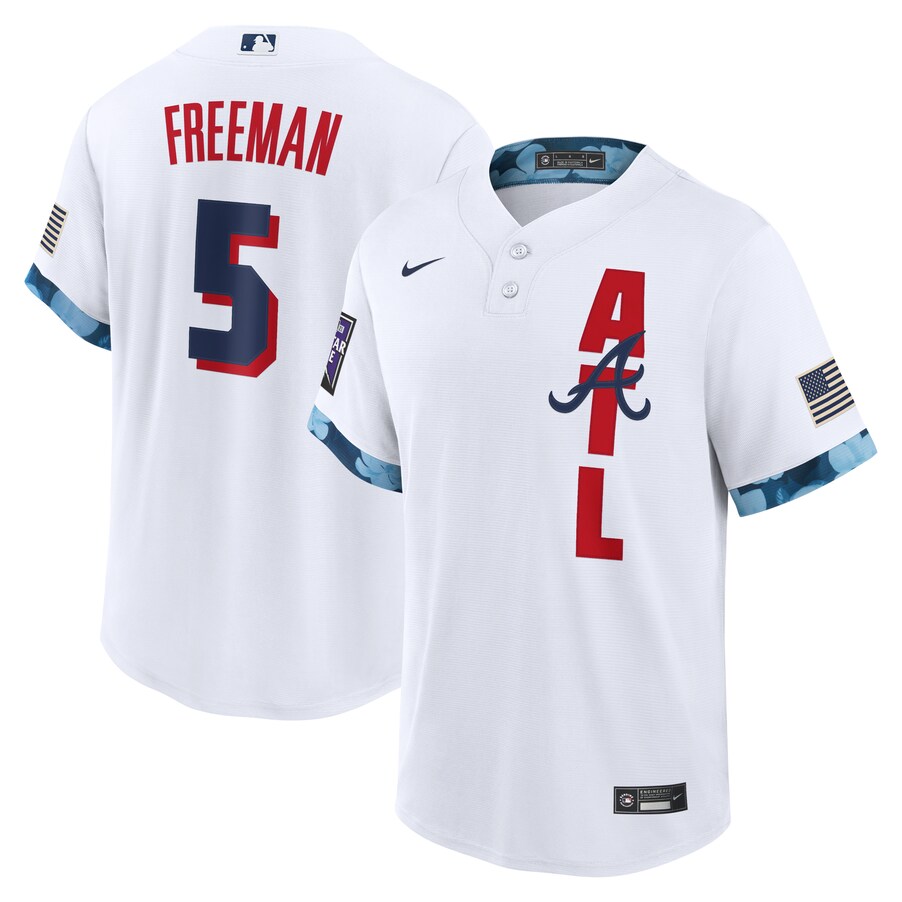 Men's Atlanta Braves Freddie Freeman White 2021 MLB All-Star Game Player Jersey