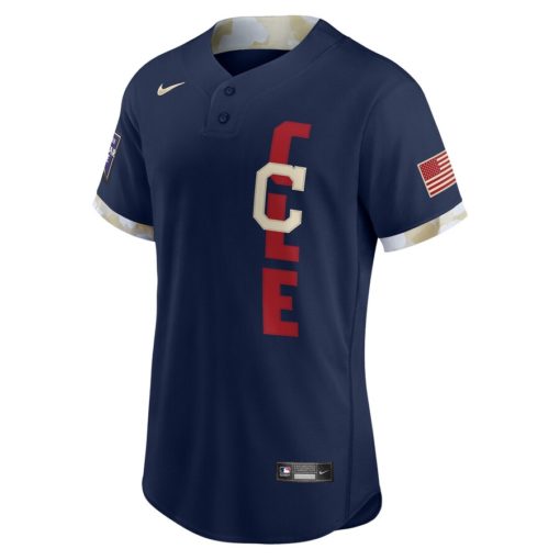 Men's Cleveland Indians Navy 2021 MLB All-Star Game Custom Jersey