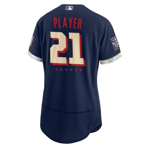 Men's Cleveland Indians Navy 2021 MLB All-Star Game Custom Jersey