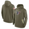 Men's Houston Texans Olive 2022 Salute To Service Therma Performance Pullover Hoodie