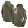 Men's Kansas City Chiefs  Olive 2022 Salute To Service Therma Performance Pullover Hoodie