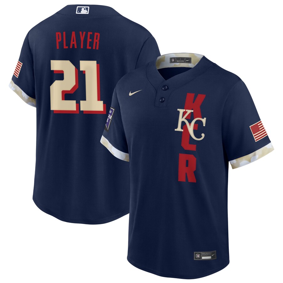 Men's Kansas City Royals  Navy 2021 MLB All-Star Game Custom  Jersey
