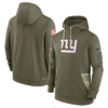 Men's New York Giants  Olive 2022 Salute To Service Therma Performance Pullover Hoodie