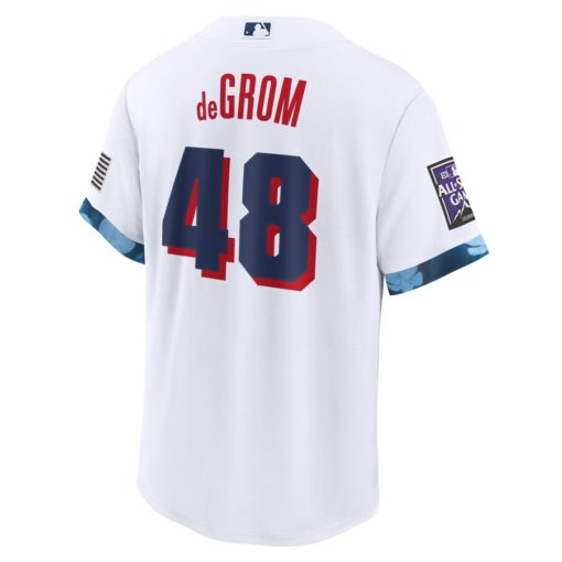 Men's New York Mets Jacob deGrom White 2021 MLB All-Star Game Player Jersey
