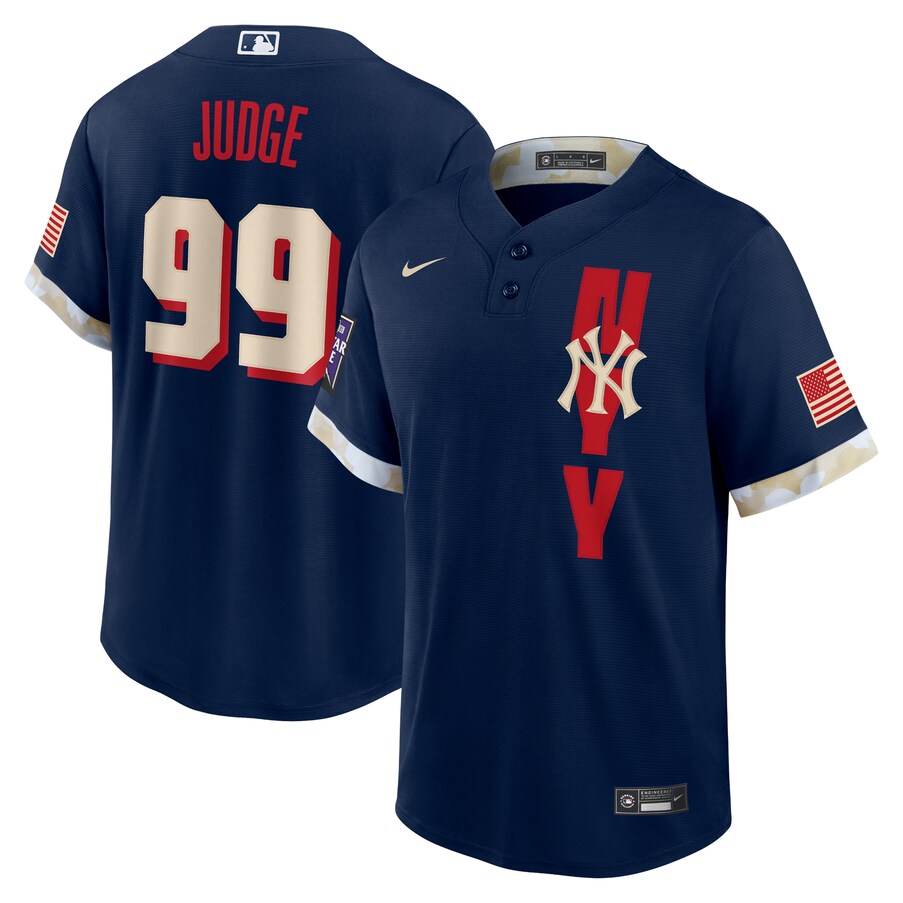 Men's New York Yankees Aaron Judge  Navy 2021 MLB All-Star Game  Player Jersey