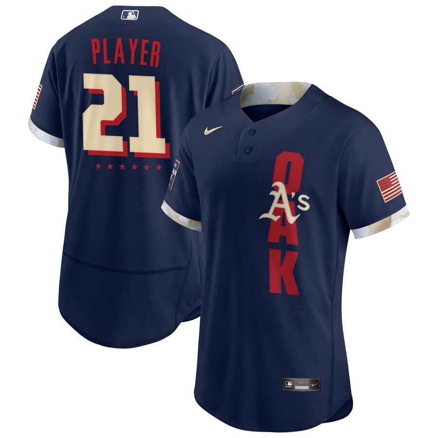 Men's Oakland Athletics  Navy 2021 MLB All-Star Game Custom  Jersey